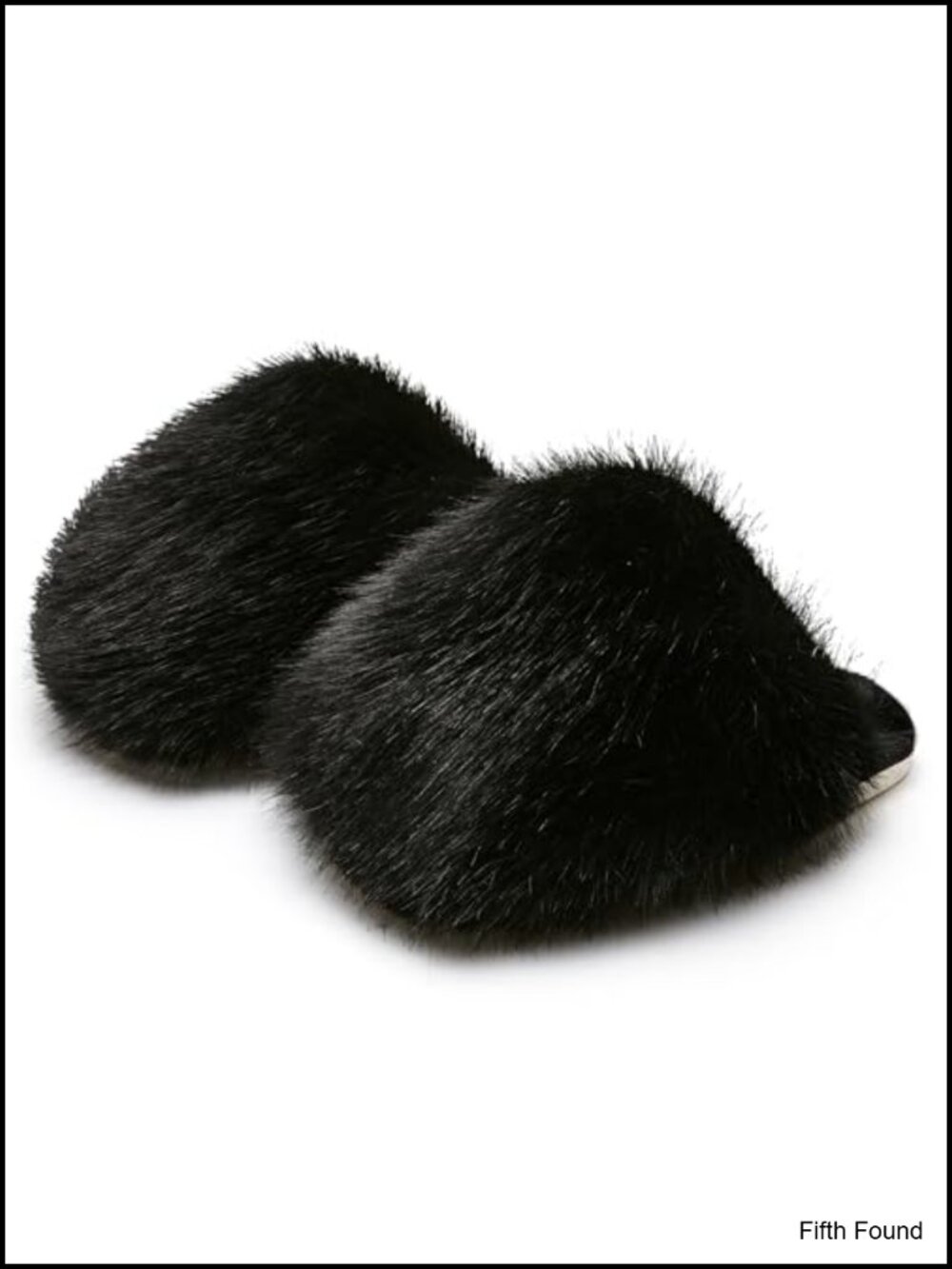 Fluffy Faux Fur Fuzzy Open Back Slippers EVA Sole Cozy House Shoes